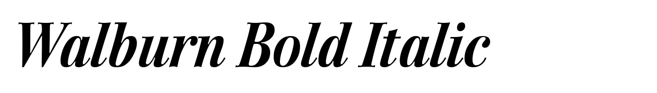 Walburn Bold Italic